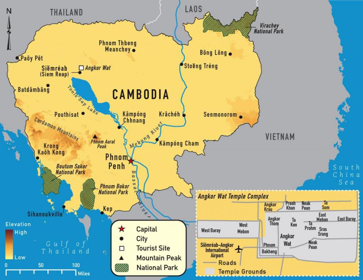 angkor რუკა კამბოჯის