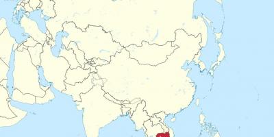 რუკა კამბოჯის აზიაში